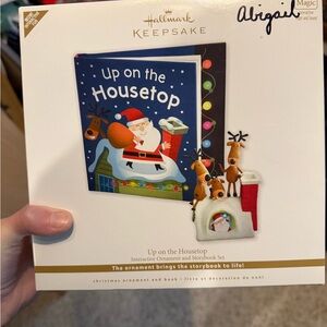 Hallmark Up in the Housetop Ornament and Book New